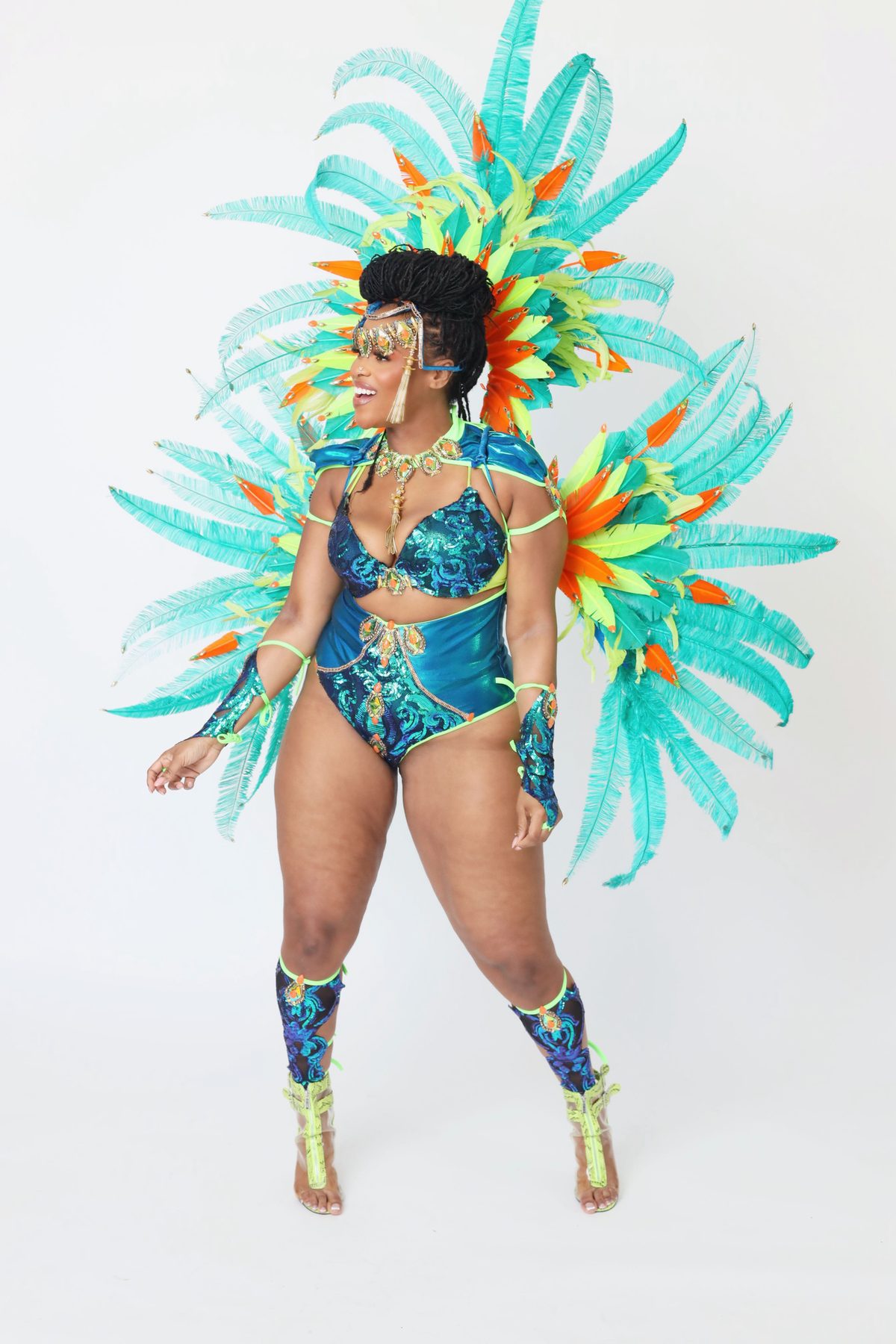 Teal and neon green everyday piece